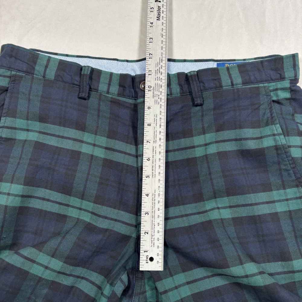 Polo Ralph Lauren Chino Pants Mens 34x32 Green Black Watch Plaid Stretch - Picture 10 of 14